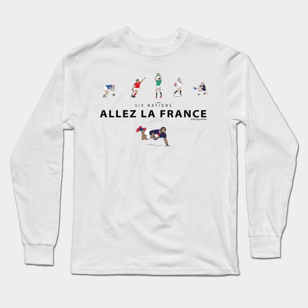 Six Nations rugby - Allez La France Long Sleeve T-Shirt by dizzycat-biz